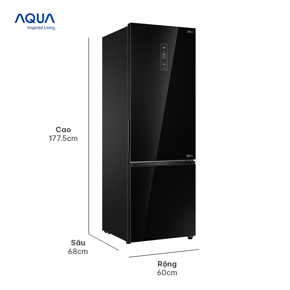 Tủ lạnh ngăn đông dưới Aqua 324 Lít AQR-IG378EB(GB) - Hàng chính hãng - Chỉ giao HCM, Hà Nội, Đà Nẵng, Hải Phòng, Bình Dương, Đồng Nai, Cần Thơ