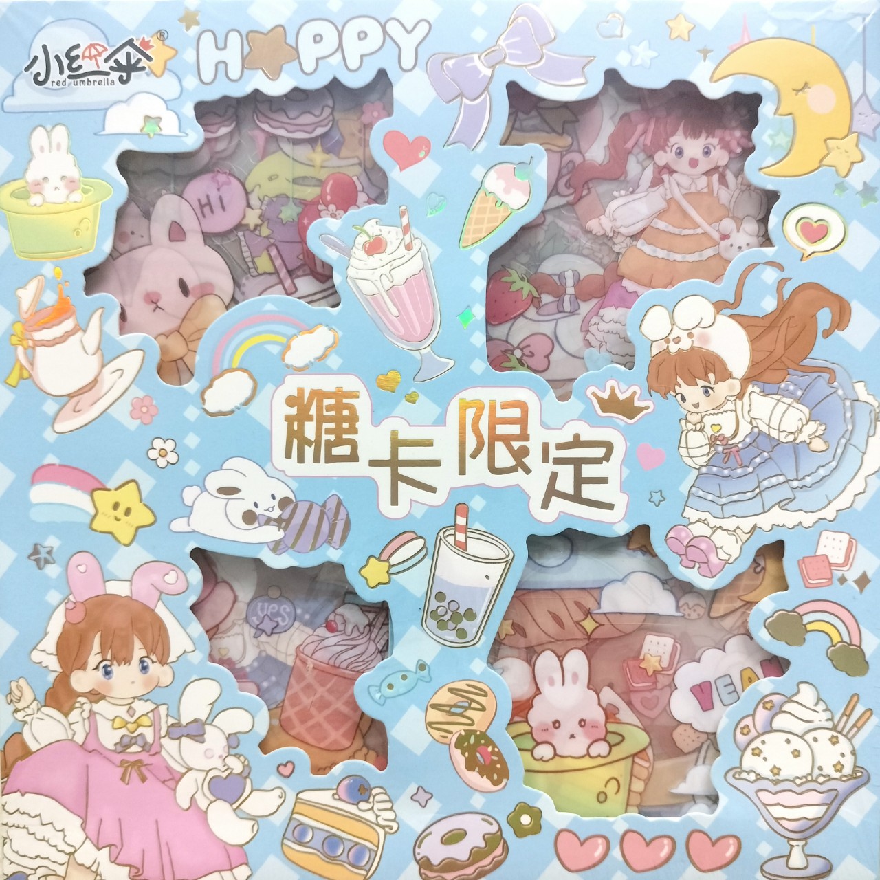 Set 100 Tấm Sticker Xinh Dễ Thương Hình Dán Cute Stickers Trang Trí Sổ Tay Dán Mũ Bảo Hiểm Điện Thoại Siêu Dễ Thương - Giao Mẫu Màu Ngẫu Nhiên