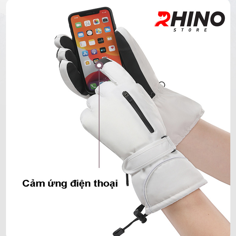 Găng tay nam nữ giữ ấm Rhino G906 chống gió, lót lông cừu