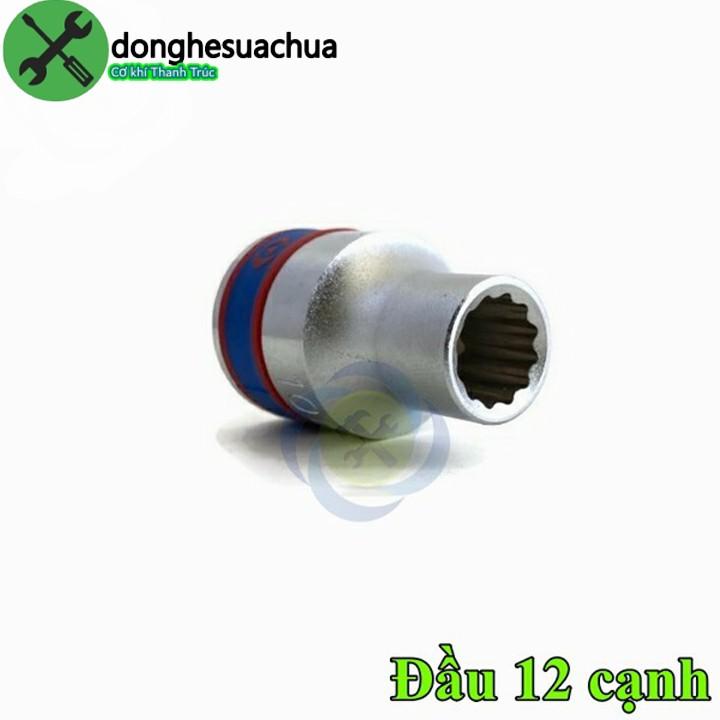 Tuýp 10mm 1/2 Kingtony 433010M 12 cạnh màu trắng dài 38mm