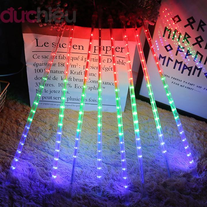 Đèn sao băng hiệu ứng giọt nước 50cm chùm 8 cây, đèn chớp nháy đủ màu | Đức Hiếu Shop