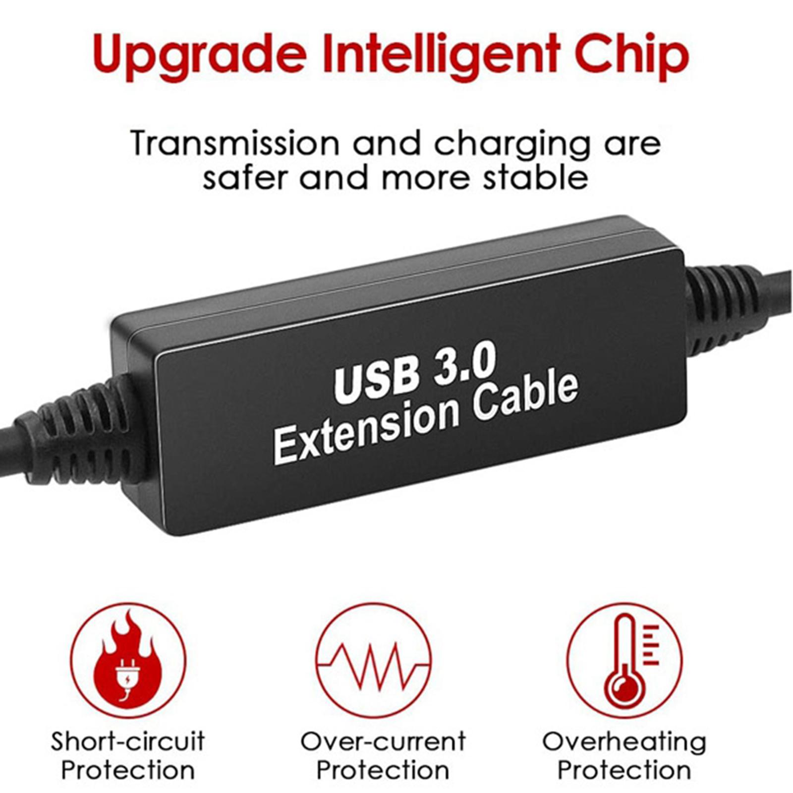 16ft Type-C to USB 3.0 Link Cable Cord with Relay Amplifier for Oculus Quest - Connects your Quest headset to a gaming PC