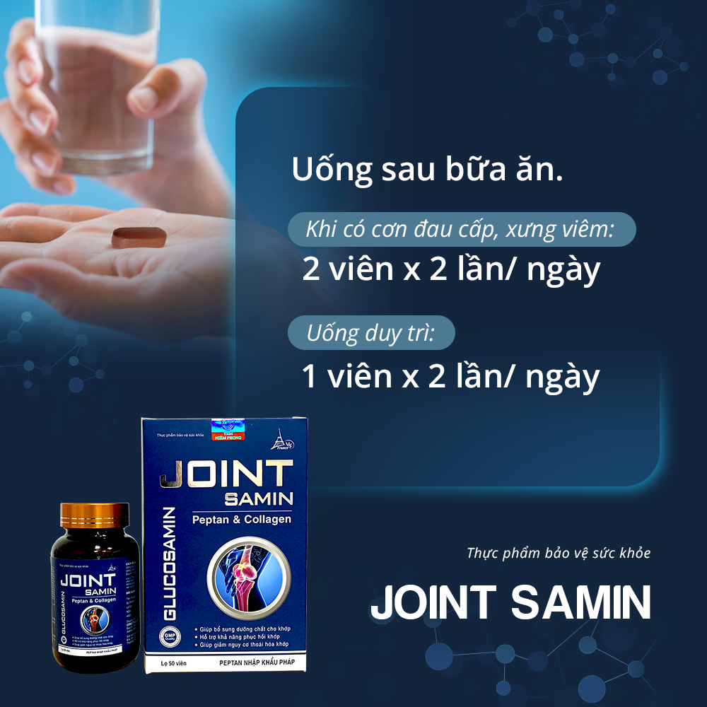 Viên Uống Giảm Đau Mỏi Khớp Bổ Sung Dưỡng Chất Làm Trơn Ổ Khớp JOINT SAMIN ( Hủ 50 viên )