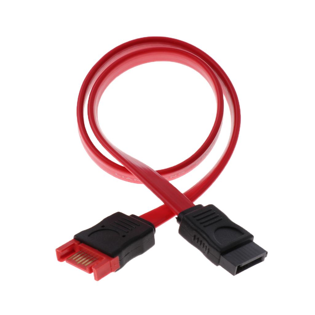 2xSATA 7 Pin Data Male to Female Hard Drive HDD Cable Adapter Extension Cable