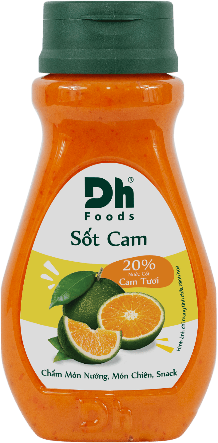 Sốt Cam chua cay Dh Foods 200gr - gia vị trộn salad 20% cam tươi, sốt chấm snack hải sản đồ nướng