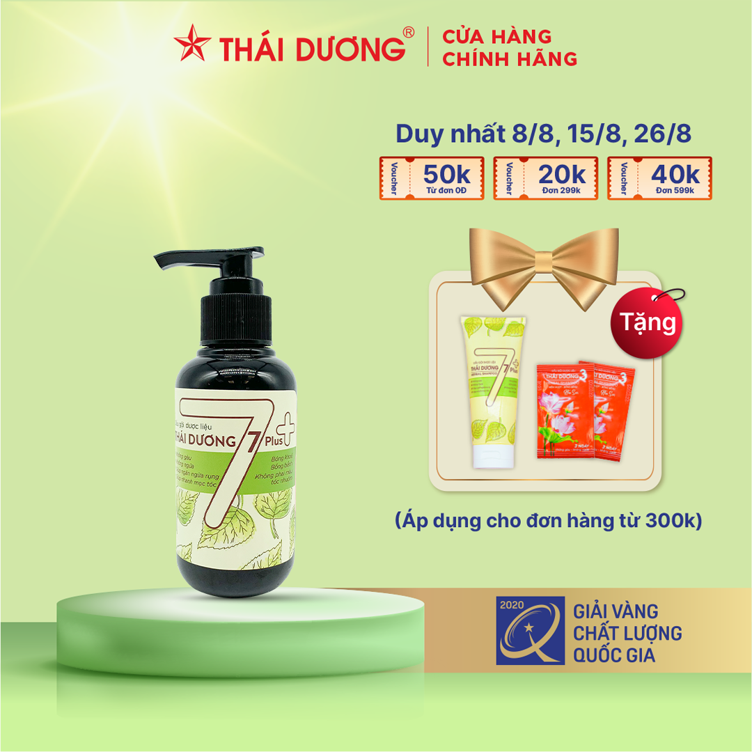 Cặp gội - xả dược liệu Thái Dương 7 Plus - Sao Thái Dương