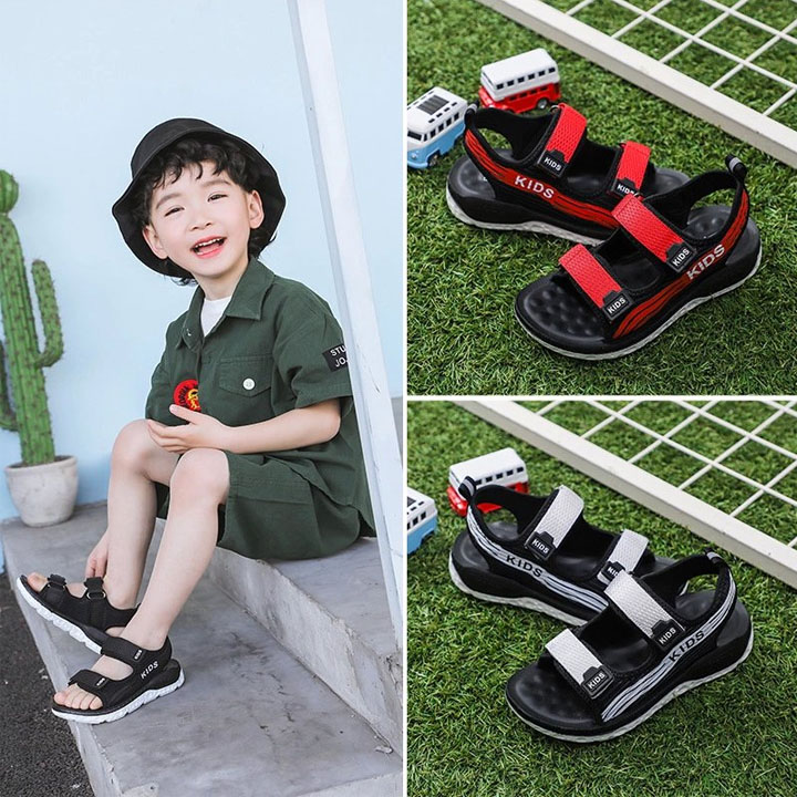 Dép quai hậu Kids cho bé trai thiết kế chống trơn trượt theo phong cách Hàn Quốc
