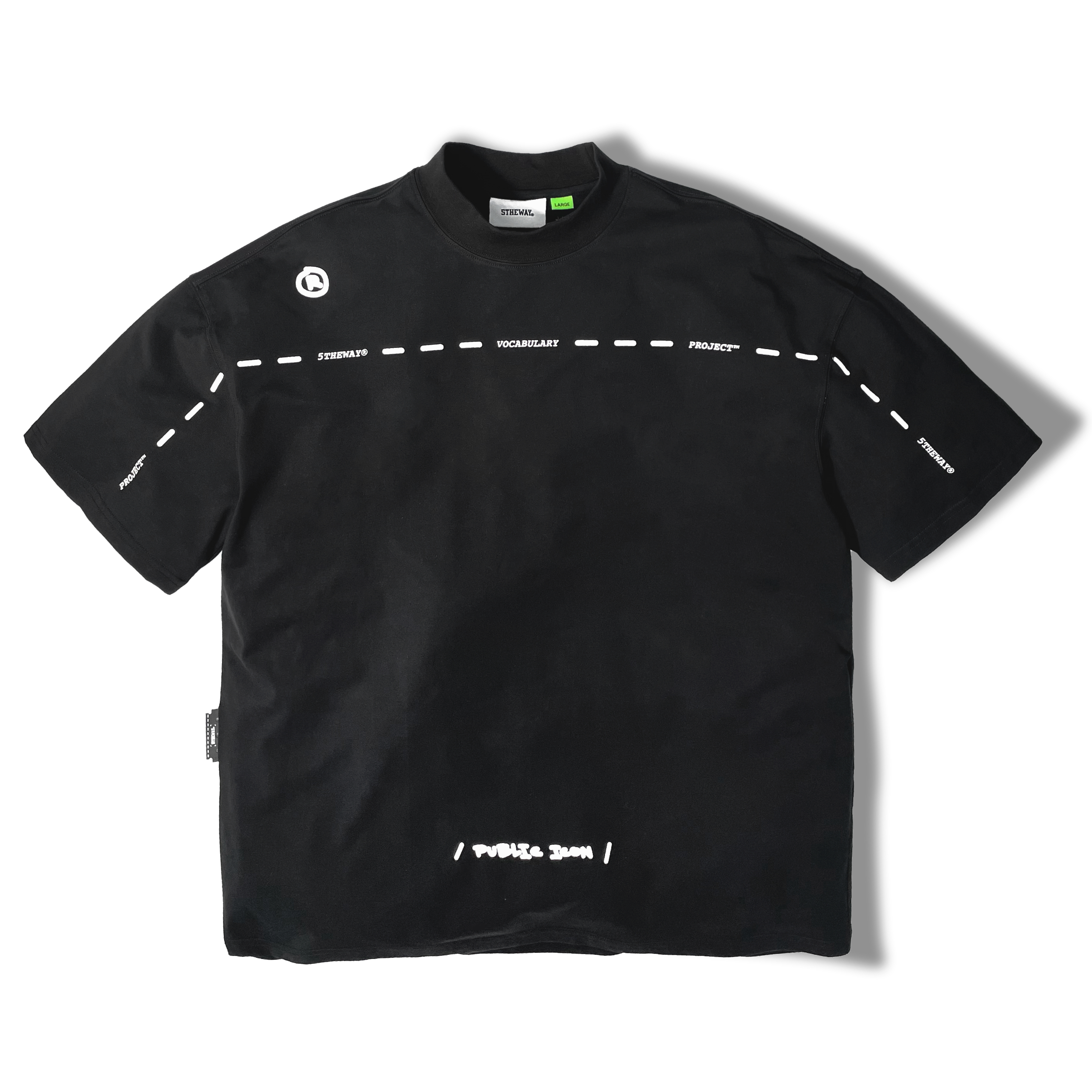 5THEWAY /street vocabulary/ DROP SHOULDER TEE - BLACK aka Áo Thun Xệ Vai