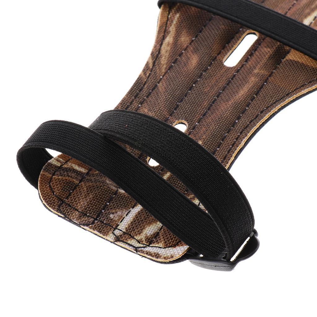 Archery Arm Guard Shooting Protection Safe Guard PU Leather with 3 Adjustable Straps