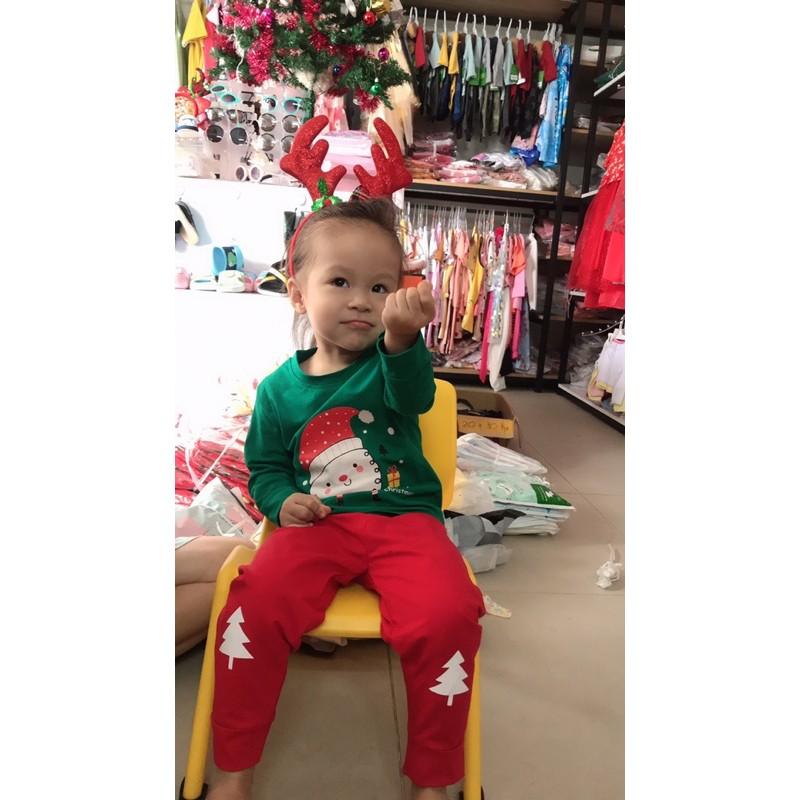 bộ cotton noel cho bé trai bé gái