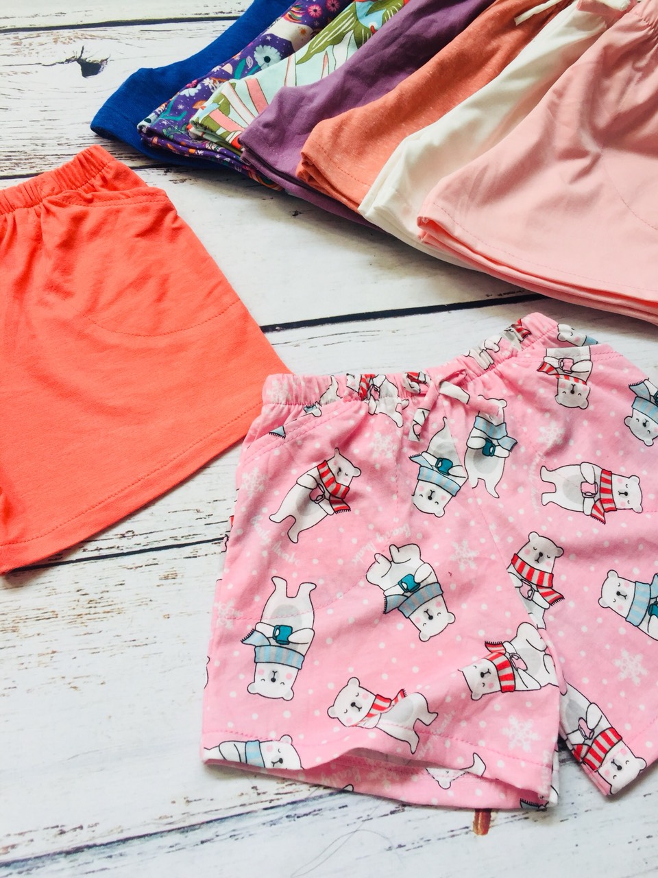 Combo 10 quần thun bé gái cotton co giãn 4 chiều, quần đùi trẻ em, quần mặc nhà, mặc ngủ, cotton mềm mịn thoáng mát