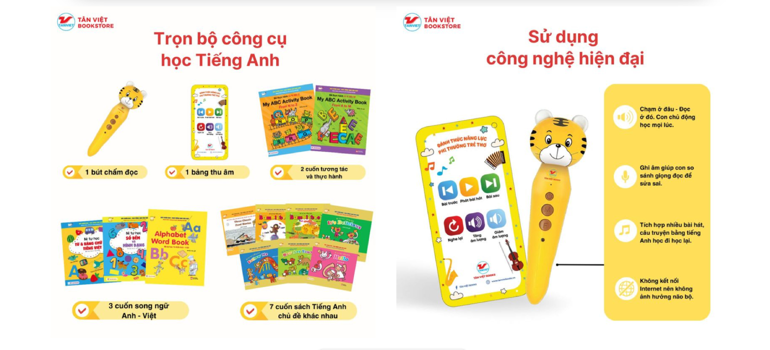 Bút Chấm Đọc- Học Tiếng Anh - Đánh Thức Năng Lực Phi Thường Từ Trẻ Thơ (Dành Cho Trẻ Từ 0 Đến 10 Tuổi) _TV