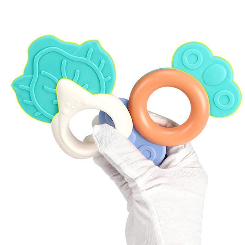 Đồ chơi xúc xắc gặm nướu silicon Baby Rattle 7 chi tiết