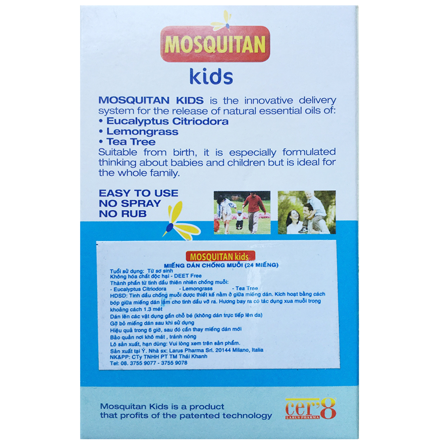 Miếng Dán Chống Muỗi Mosquitan (24 Miếng)