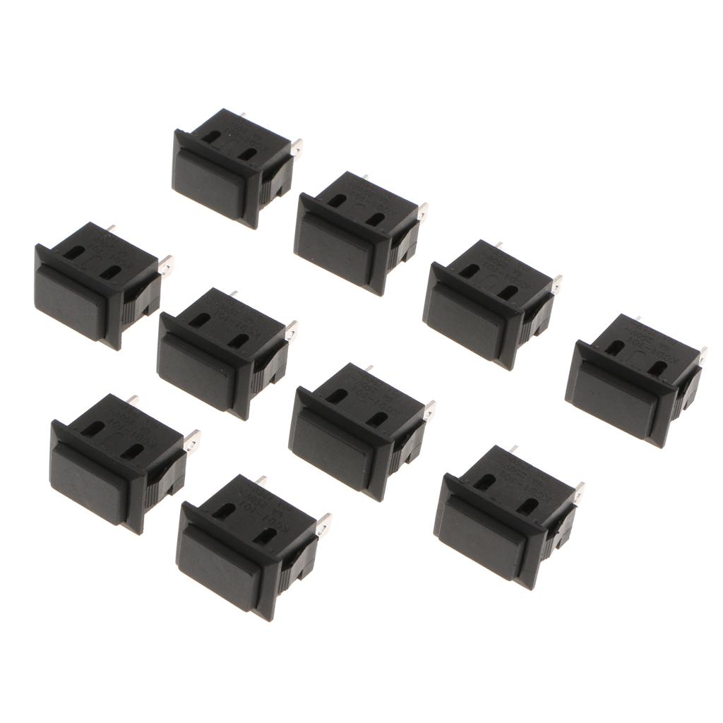 10x Ô Tô Xe Tải Tự Động Thuyền 10A/125V 6A/250V Trên/Tắt Nút Nhấn Tặng Móc công Tắc