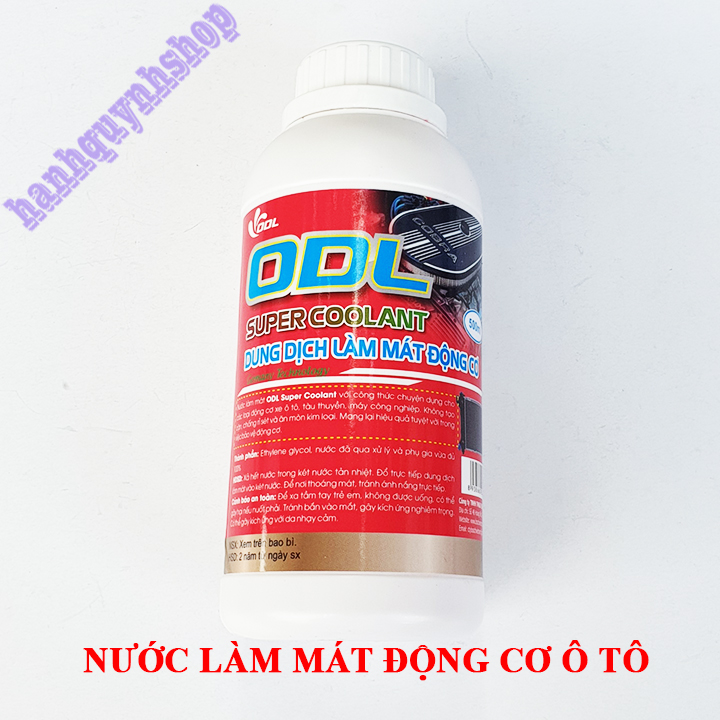 Nước làm mát động cơ ô tô lon 500ml màu xanh đỏ