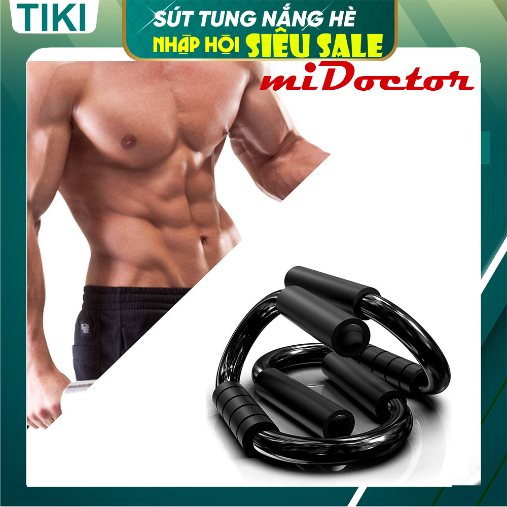 Dụng Cụ Tập Hít Đất Cầm Tay Thép Cứng Cao Cấp – Đen - mi02 - Dụng Cụ Chống Đẩy miDoctor