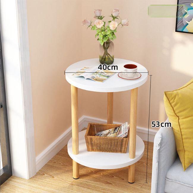 Tab tròn - Bàn trà tròn 2 tầng - Kệ Decor không gian phòng khách, phòng ngủ hay căn hộ diện tích nhỏ hẹp