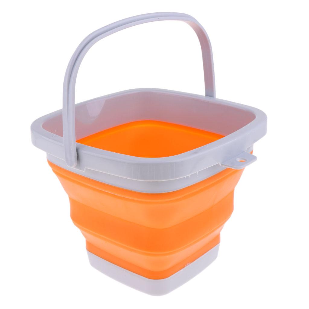 SILICONE PLASTIC FOLDING COLLAPSIBLE BUCKET FOR KITCHEN CAMPING GARDEN