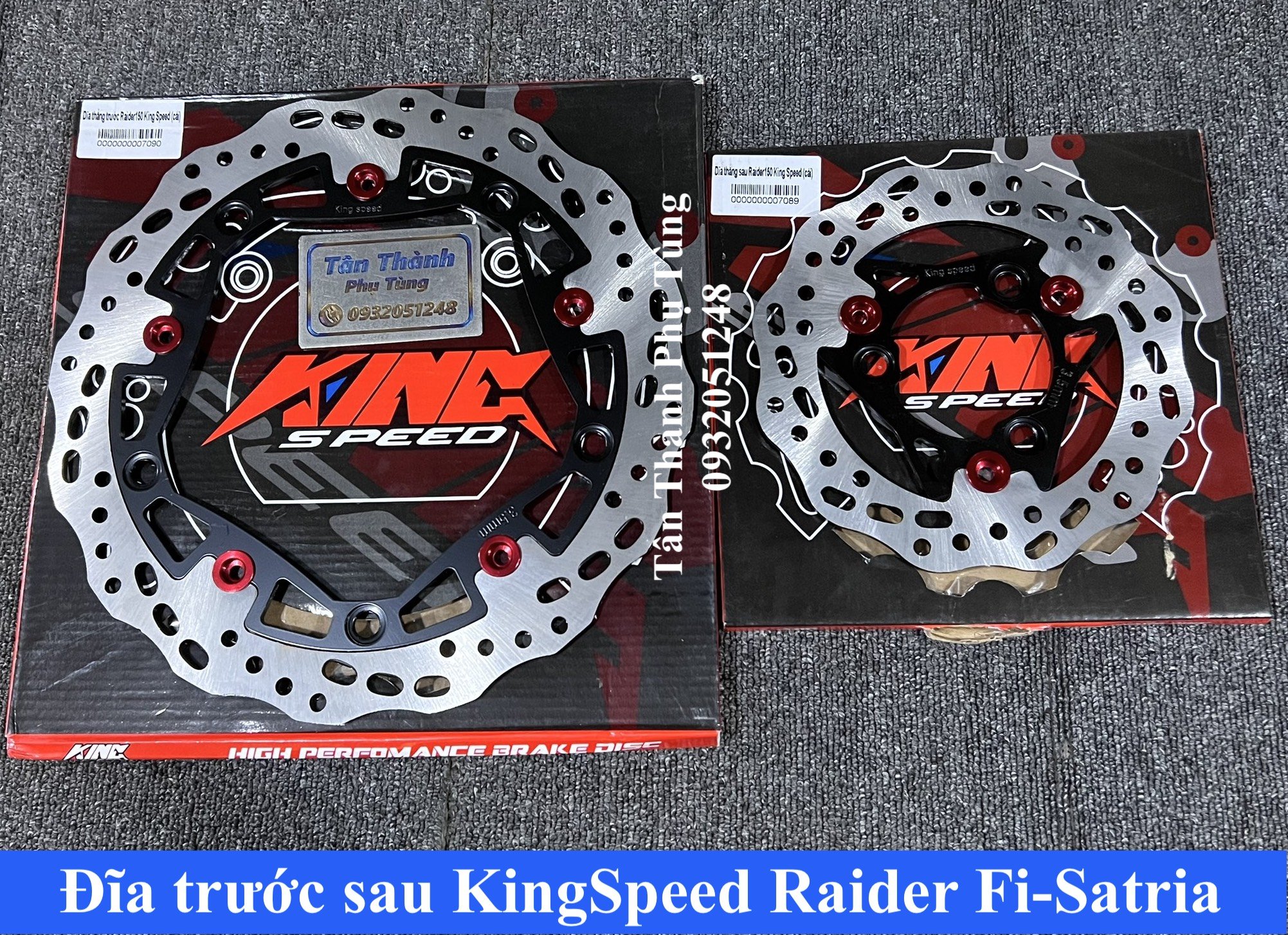 Đĩa trước sau KingSpeed dành cho Raider Fi, Satria