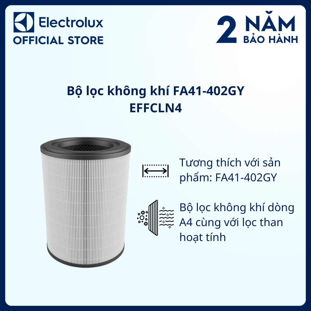 Bộ lọc không khí Electrolux FA41-402GY -EFFCLN4, Khả năng lọc bụi siêu mịn [Hàng chính hãng]