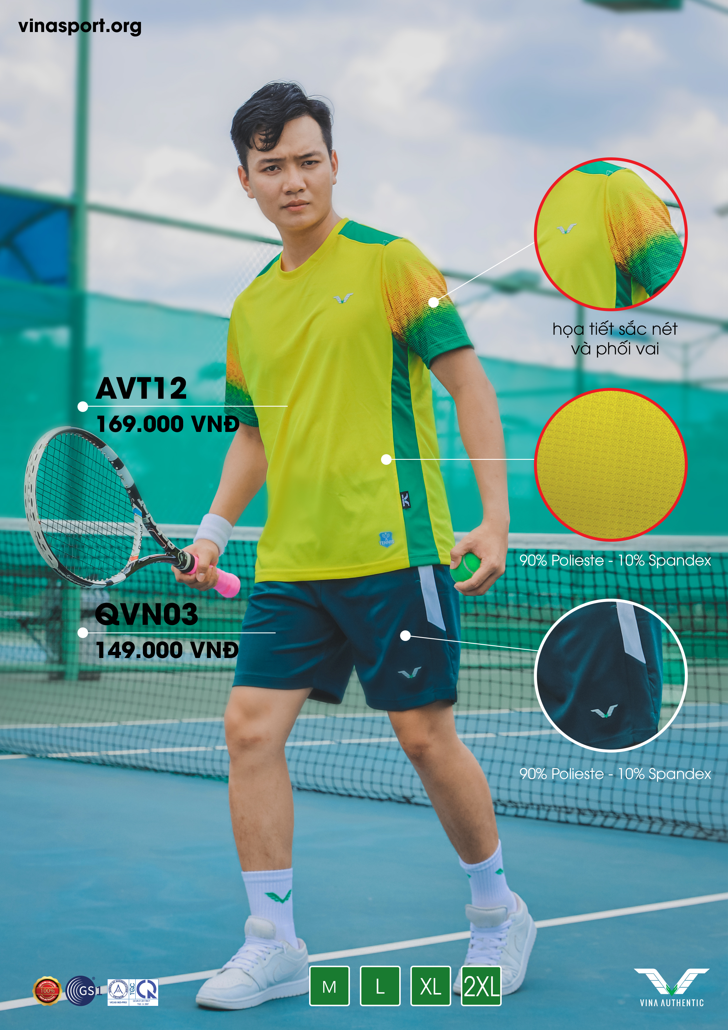 Áo COUPLE THỂ THAO TENNIS AVT12 nam nữ, áo fỏm đẹp, chất lượng, thấm hút mồ hôi