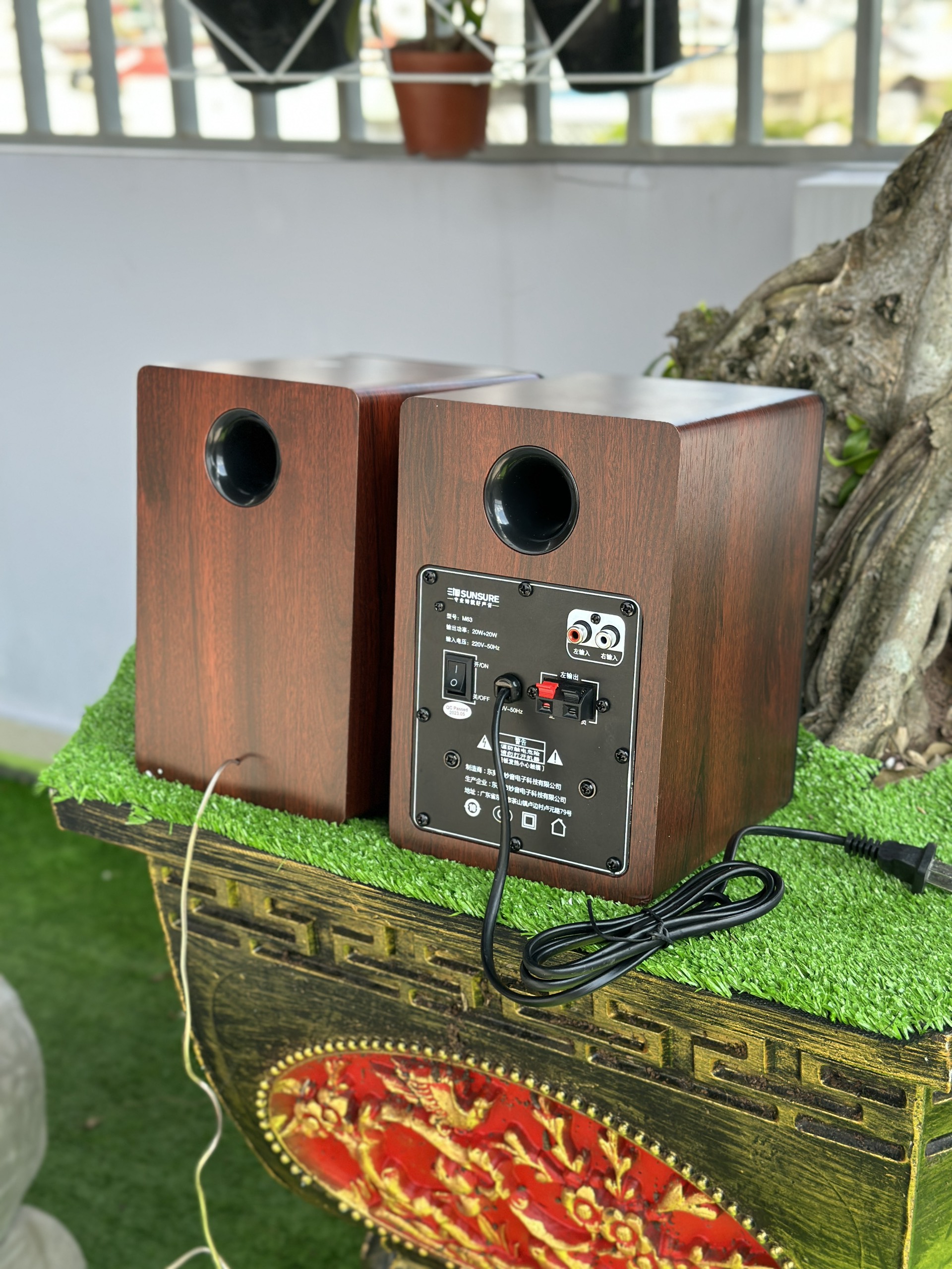 Loa vi tính SunSure M63 - Loa vi tính cao cấp 2.0 - Kết nối bluetooth 5.0, AV, USB, SD card - Vỏ gỗ sang trọng - Công suất 80W, Bass cực chắc, treble giấy - Âm thanh sắc nét sống động - Hàng nhập khẩu