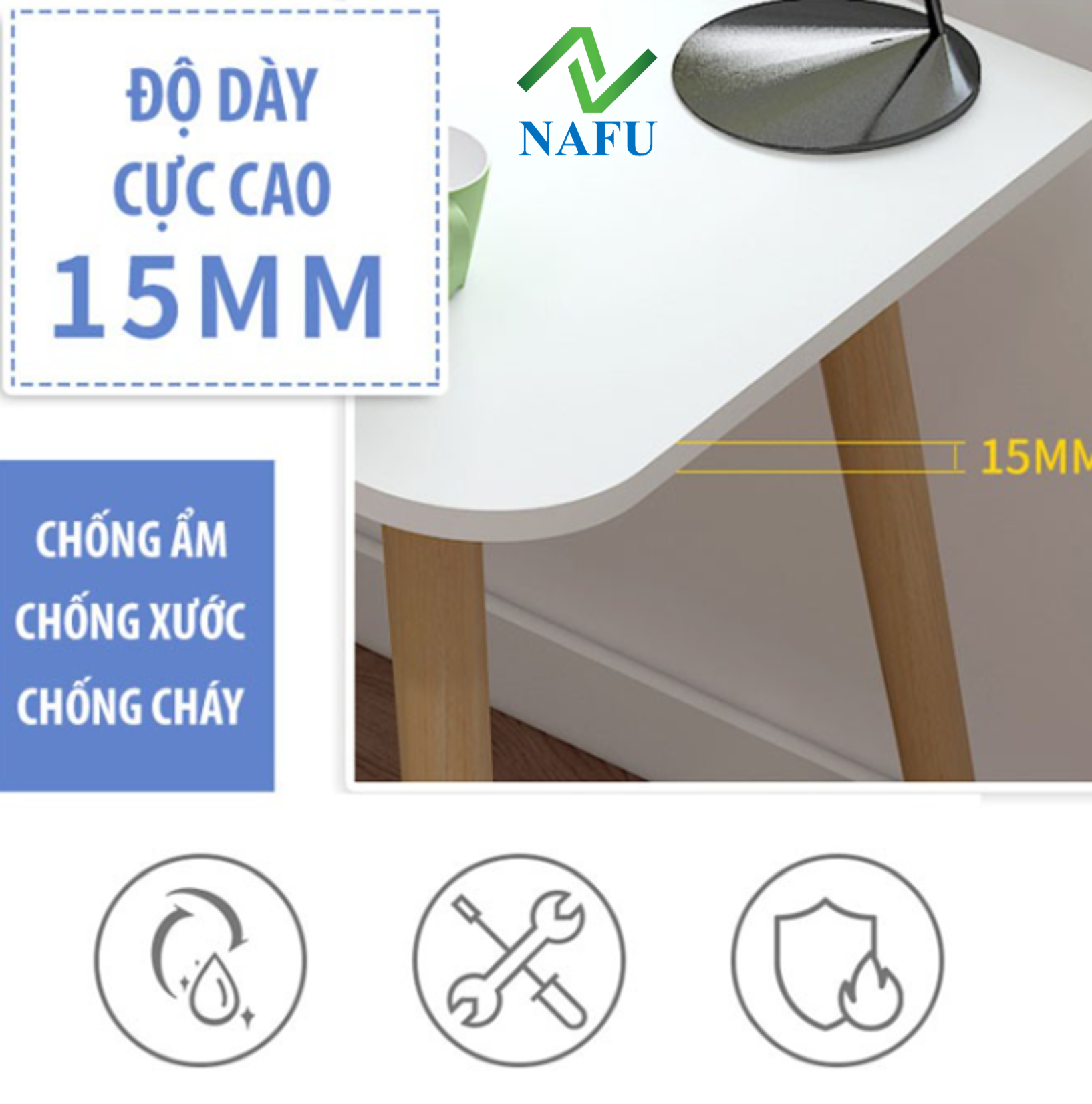 Bàn Học, Bàn Làm Viêc Phong Cách Bắc Âu Nhỏ Gọn  GP121 – Chiều Dài 80cm