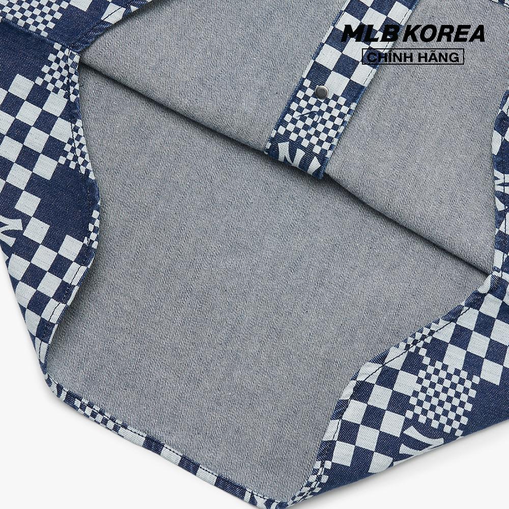 MLB - Áo sơ mi tay ngắn Checkerboard Monogram Denim 3ADRMN623