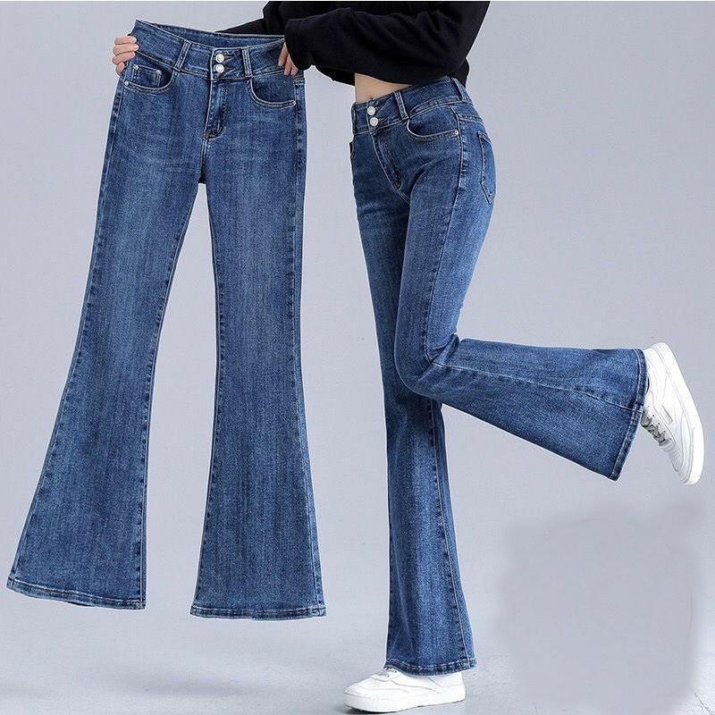 Quần jeans nữ ống thời trang siêu co giãn