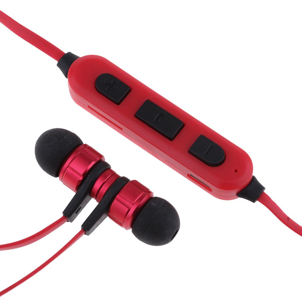 Bluetooth Headphones with TF Card Slot,Sweatproof Wireless In Ear Earbuds Headsets Bluetooth 4.2 Noise Cancelling Sports Magnetic Bluetooth Wireless Sports Headset