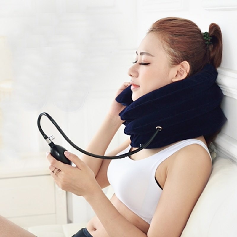 Đai Gối Hơi Đỡ Cổ Massage Hỗ Trợ Điều Trị Kéo Dãn Đốt Sống Cổ KUNBE