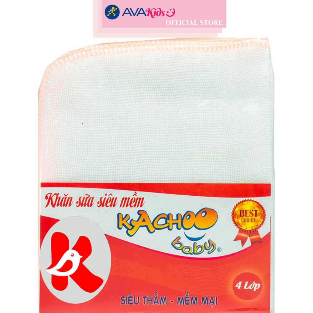 Set 10 cái khăn sữa cotton KACHOOBABY 4 lớp 24x28 cm - Màu ngẫu nhiên
