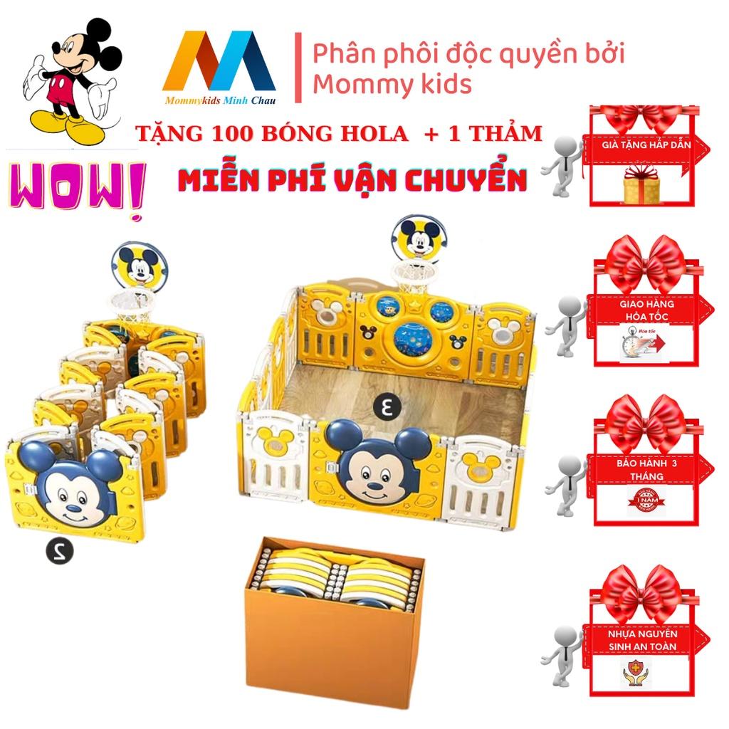 Quây cũi nhựa MommyKids Minh Chau - Gấp gọn tặng thảm, 100 quả bóng nhựa , bảo hành 1 năm