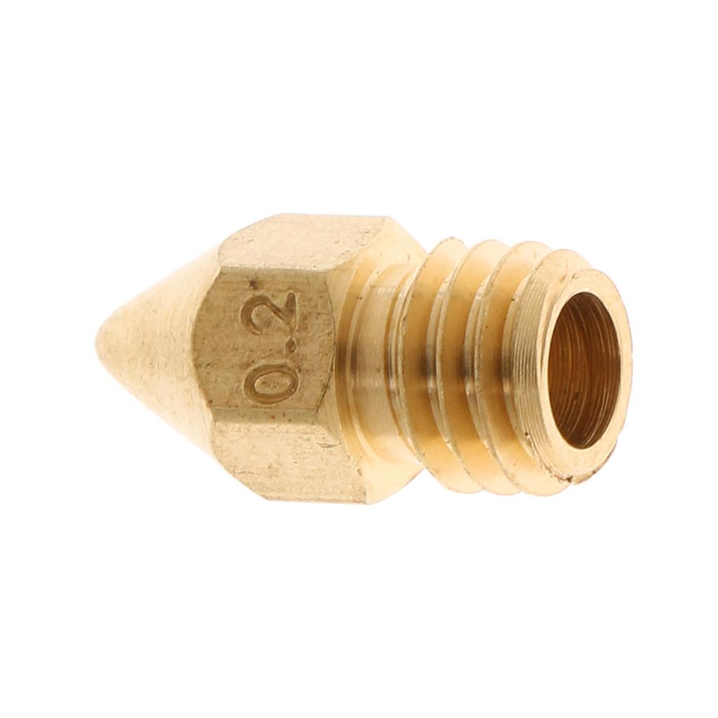 0.2mm Brass Nozzle for 1.75mm 3D Printer Head Hotend Extruder Accessories
