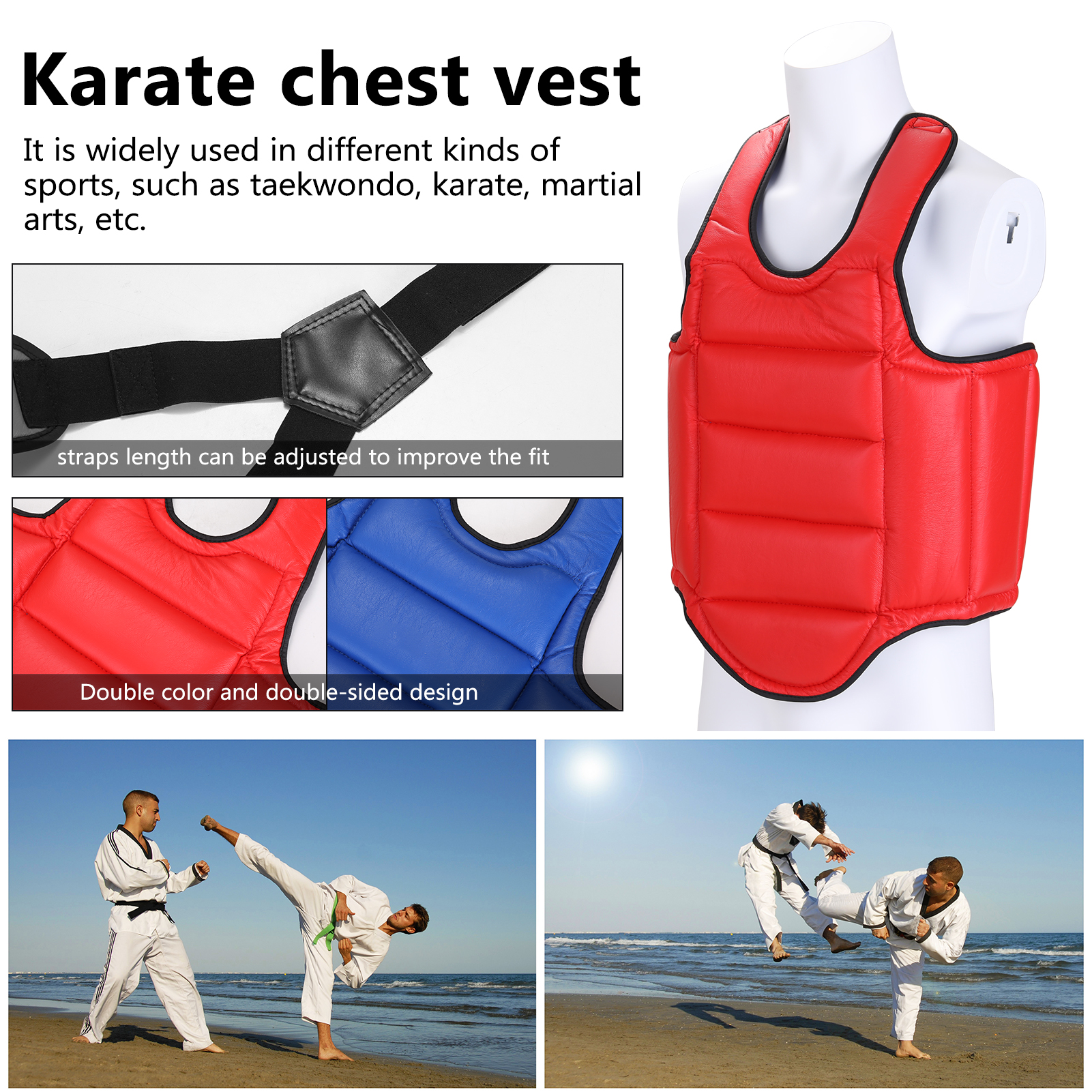 Áo giáp cho người học võ karate, taekwondo giúp bảo vệ ngực