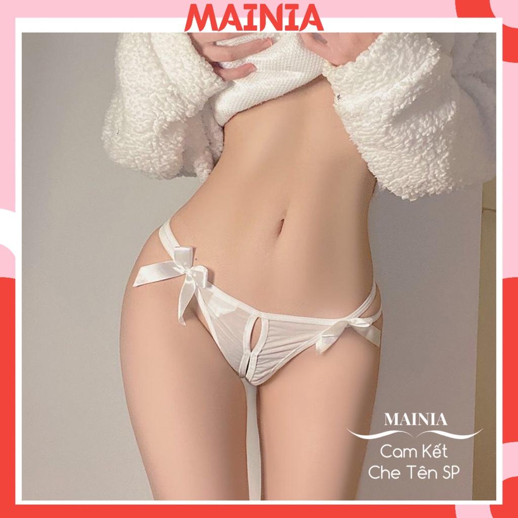 Quần Lót Lọt Khe Hở Đáy Đính Nơ Chíp Nữ Sexy Gợi Cảm Dễ Thương Mainia Shop