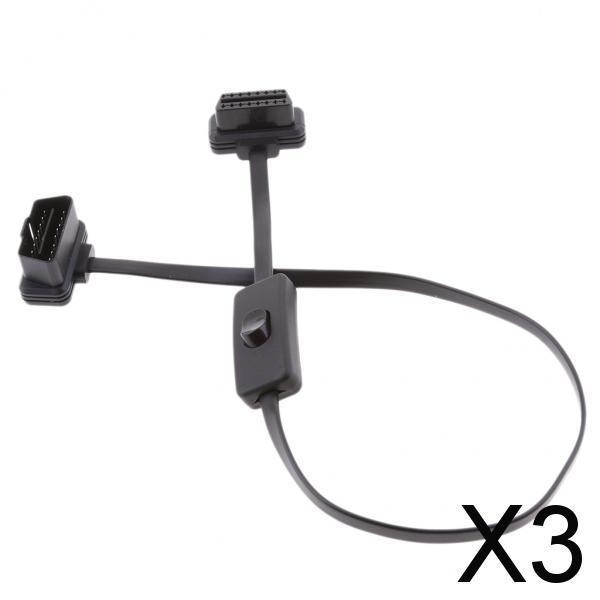 3x16 Pin M to F with Switch Cable Extension Cable Adapter Plug on / Off