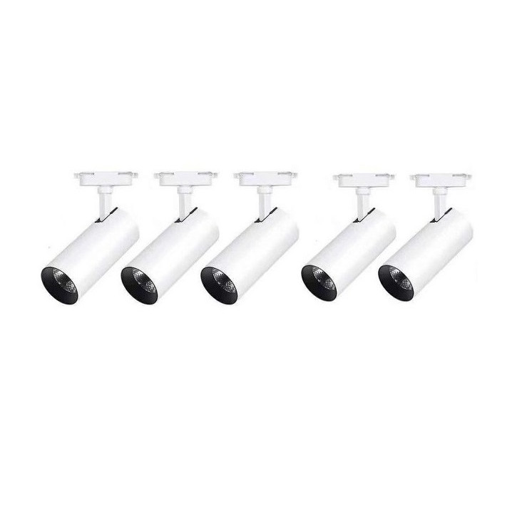 Bộ 5 Đèn led rọi ray ống bơ 3w trang trí shop