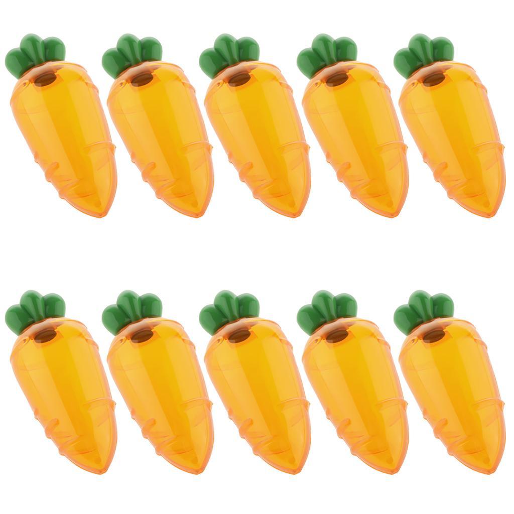 2X 10 Pieces Plastic Carrot Shape Candy Boxes Party Gift Favor Clear Orange