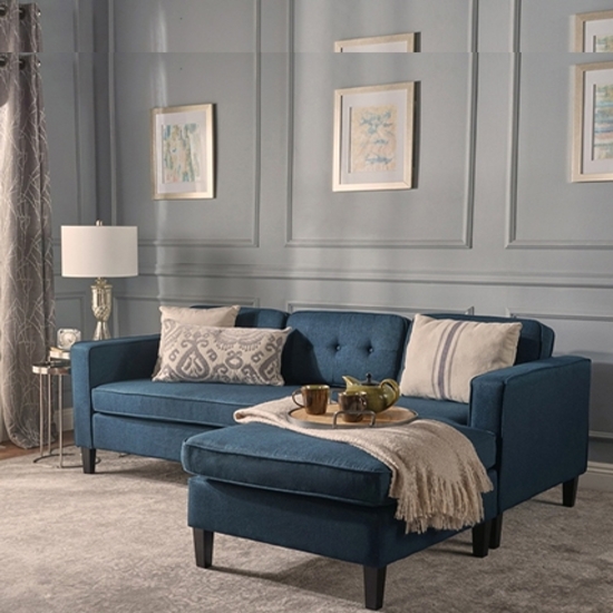 Ghế Sofa Góc L Corner Jona White BLue SFG19