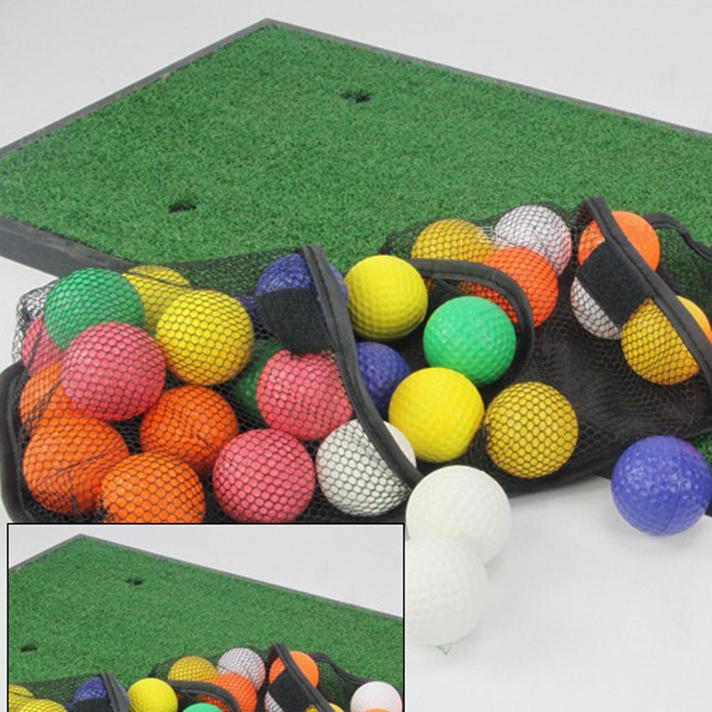 Portable Golf Tennis Balls Mesh Net Pouch Storage Carrying Bag Two Layers