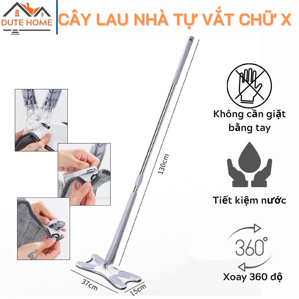 Cây Lau Nhà Tự Vắt Thông Minh Chữ X Xoay 360 Độ