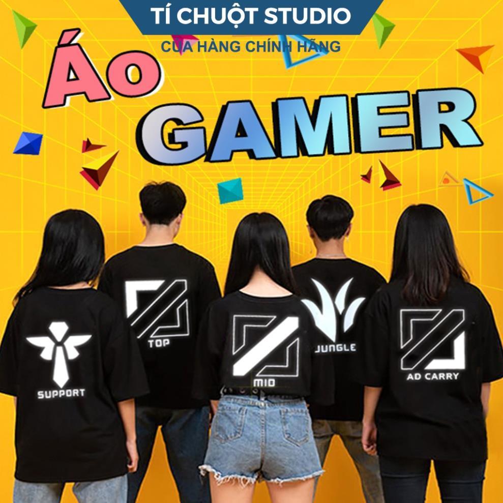 Áo thun phản quang game , áo phông nam nữ form rộng tay lỡ - Tí Chuột Studio