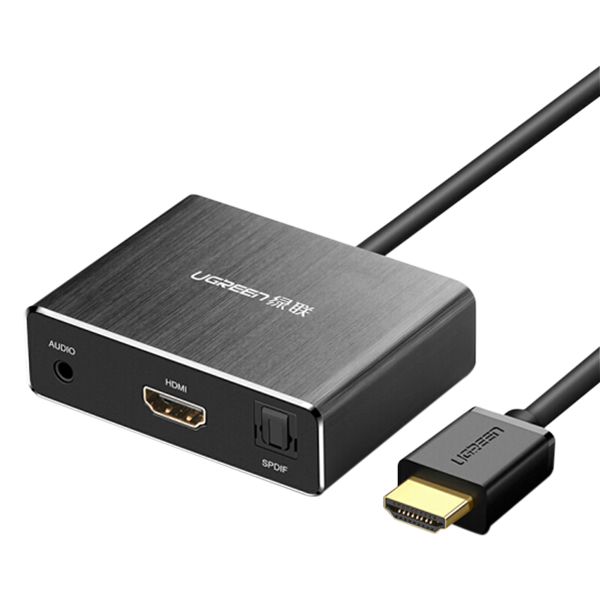 Bộ Chuyển Đổi Ugreen HDMI Sang HDMI Cổng Quang SPDIF 5.1 Audio 3.5mm 40281 - Hàng Chính hãng