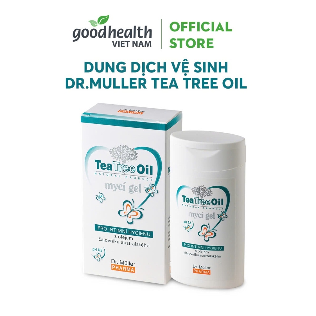 Dung dịch vệ sinh Teatree Oil Gel Dr.Muller Pharma 200ml- Dịu Nhẹ, Kháng khuẩn [ Nhập khẩu chính hãng CH Séc]