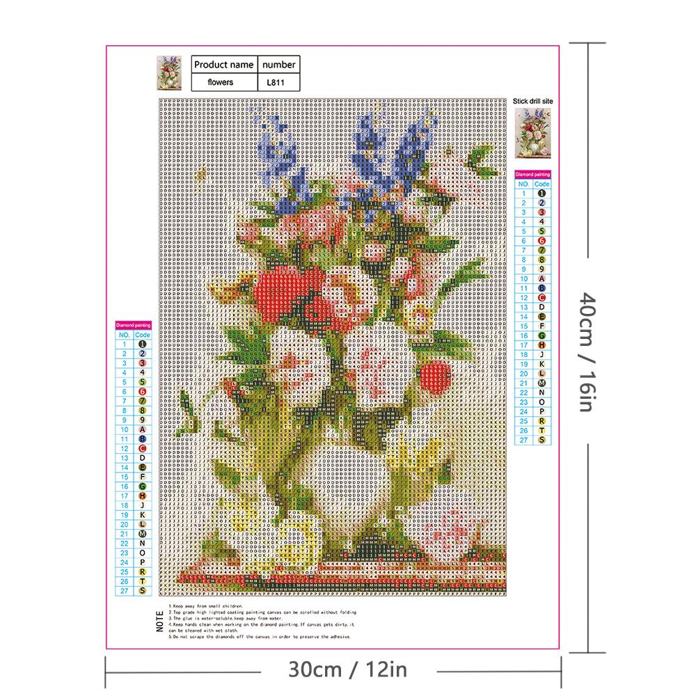 Bộ dụng cụ làm Tranh đính đá 5D tự làm 12 x 16 inch