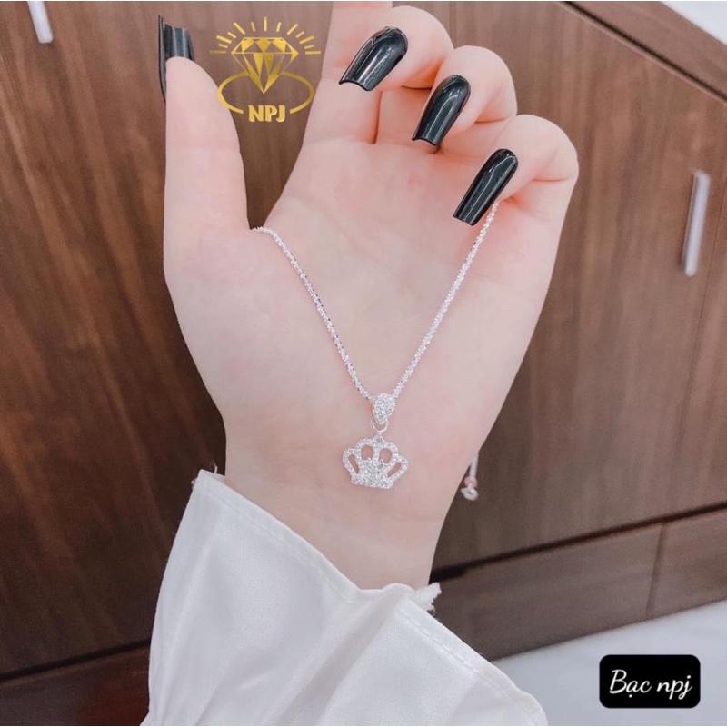 Dây chuyền Vương Miện , Vòng cổ cho nữ Bạc Ta - Bạc npj
