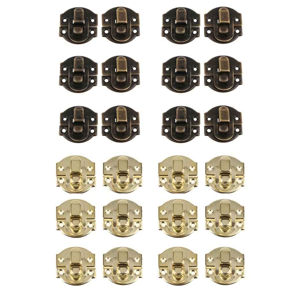 3-8pack 12Pcs Antique Buckle Alloy Box Buckle Wooden Box Lock Craft Hardware