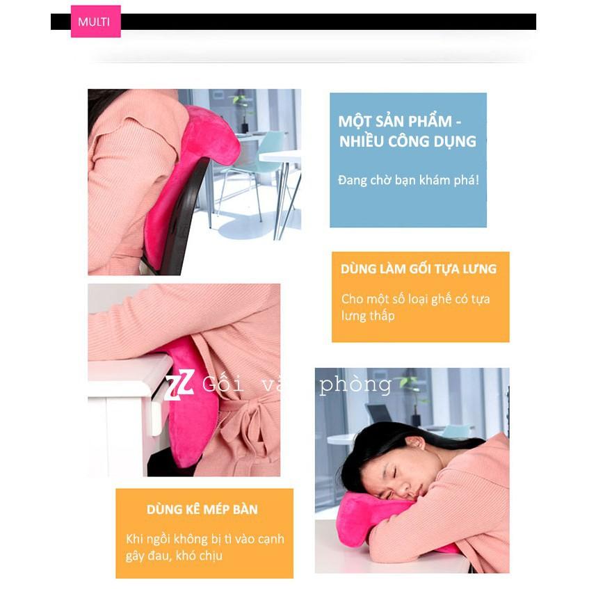 Gối Ngủ Trưa Ngồi Văn Phòng Cao Su Non, Hỗ Trợ Ngủ Gục Trên Bàn ZURI PILLOW GNN-01